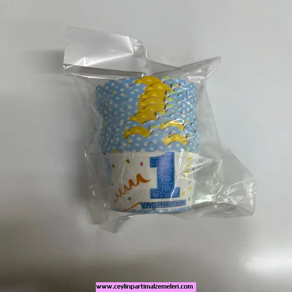 1 Yaş Temalı Cupcake Kabı